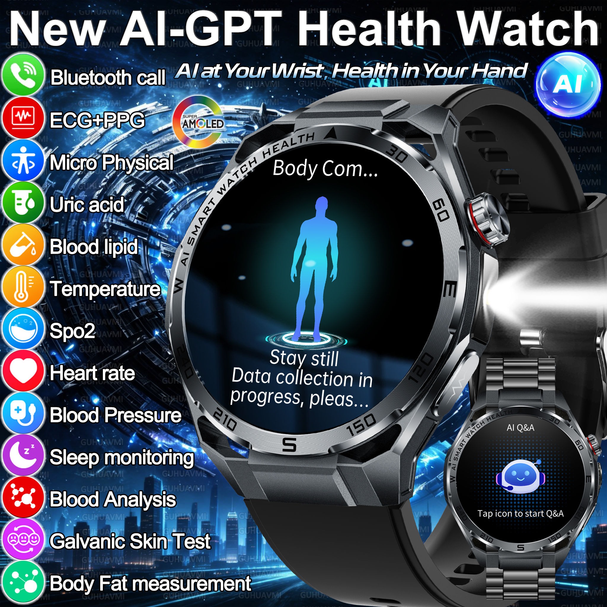 Luxury Watch G Shock - 2026 New Body Fat AI Analysis