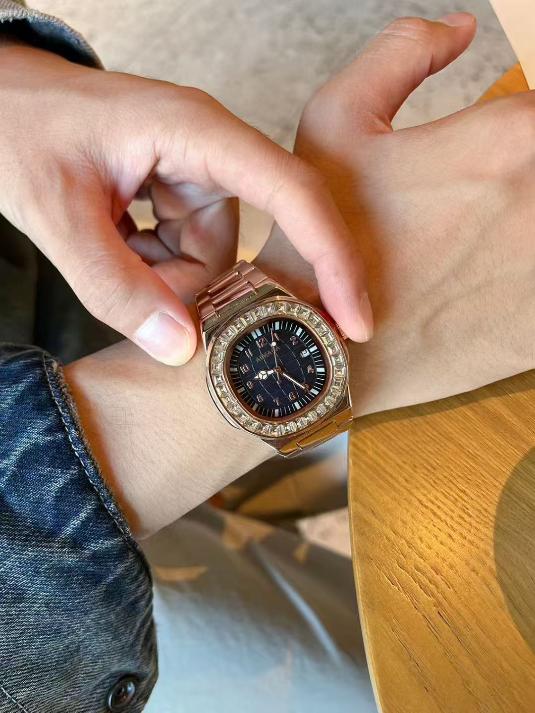 Luxury Watch Dubai - full diamond watch ring for man