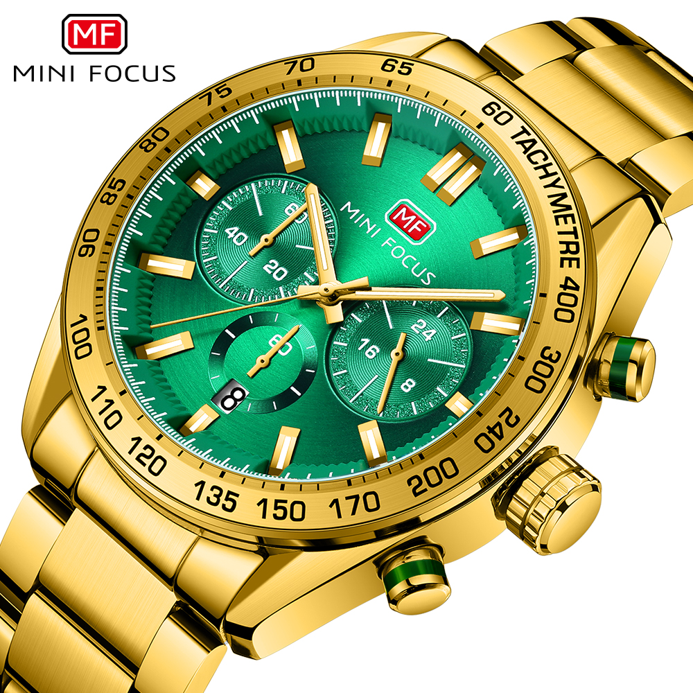 Luxury Watch Cartier - MINI FOCUS Gold Watch for Men