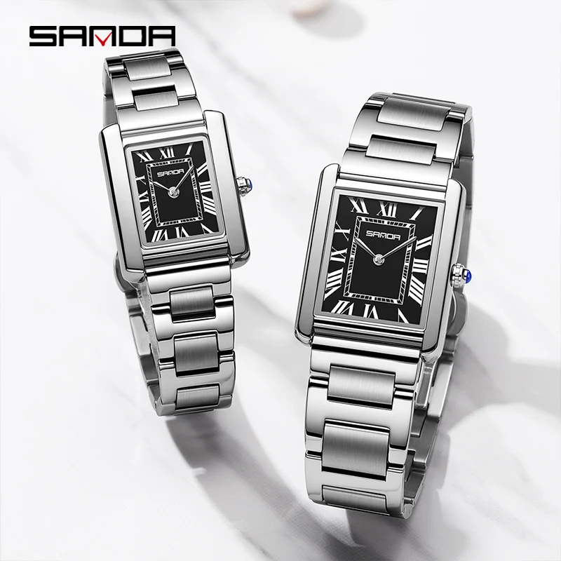 Luxury Watch Cartier - SANDA Couple Tank Quartz Watch Waterproof