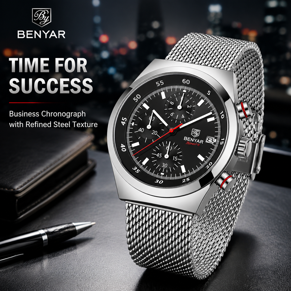 Luxury Watch Green - BENYAR Top Luxury Brand Men's Business