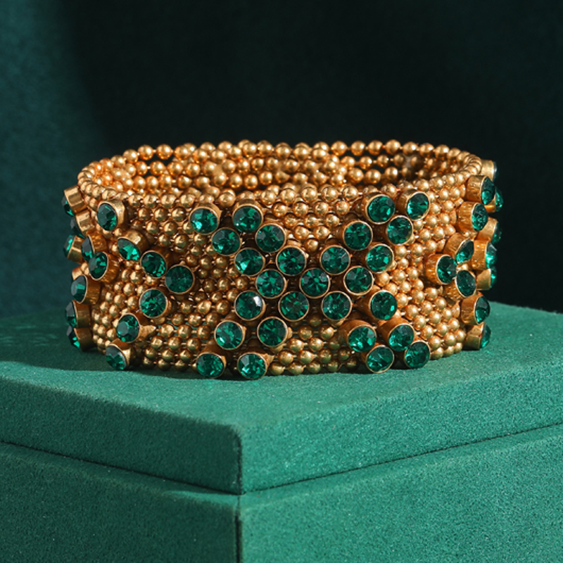 Vintage Green Rhinestone Brace – Luxury Watch Dubai recenzja i cena