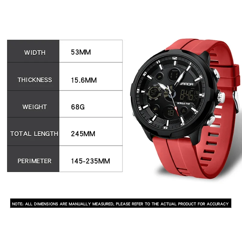 SANDA 9053  50M Waterproof Qua – Luxury Watch G Shock recenzja i cena
