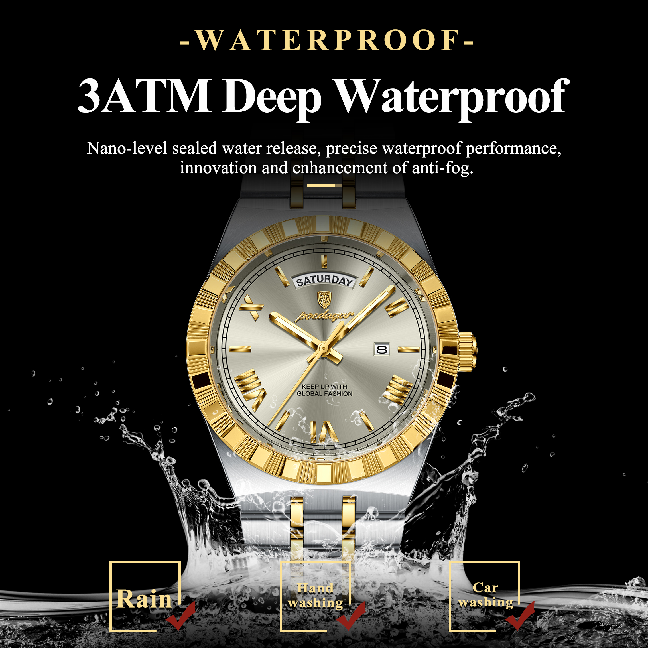POEDAGAR Fashion Business Men' – Luxury Watch Cartier recenzja i cena