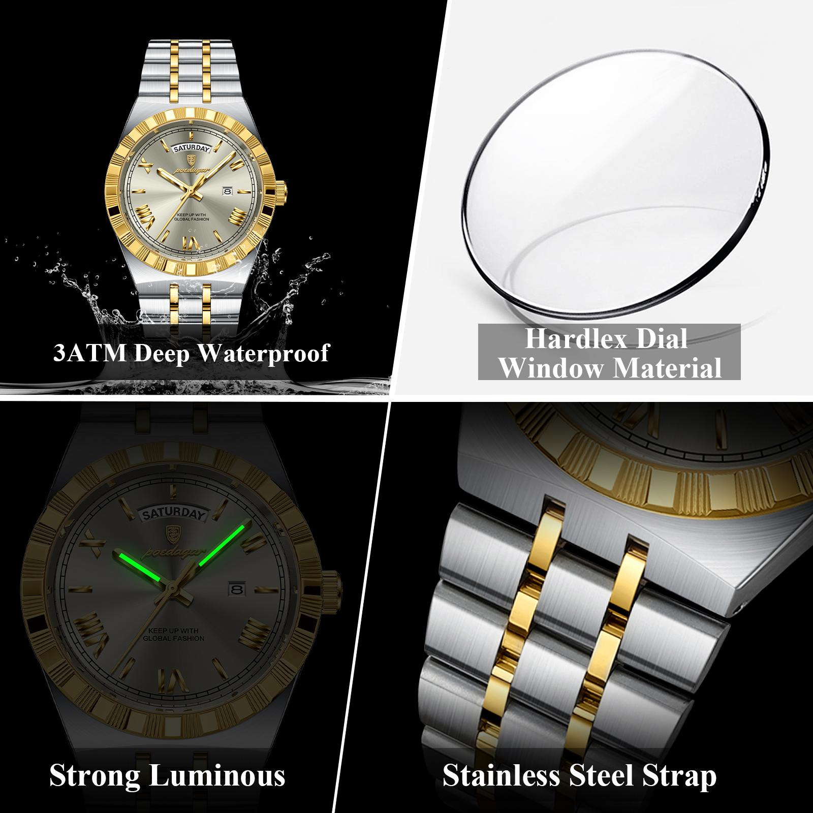 POEDAGAR Fashion Business Men' – Luxury Watch Cartier recenzja i cena