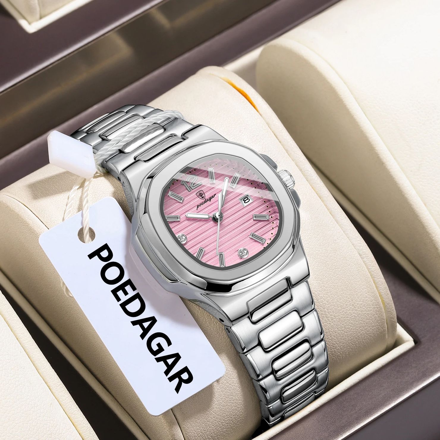 POEDAGAR Square Fashion Woman  – Luxury Watch Cartier recenzja i cena