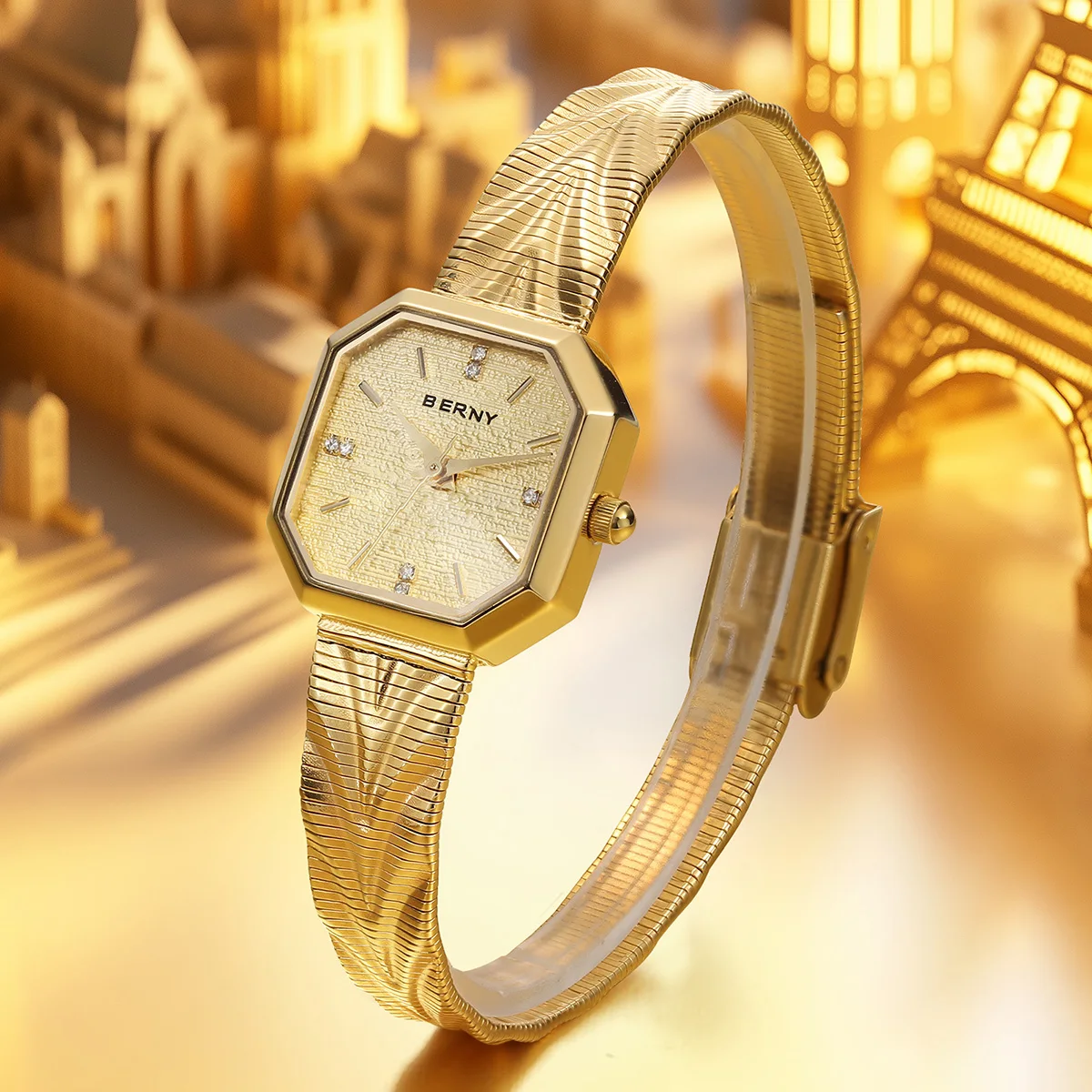 BERNY Gold Watch for Women Gri – Luxury Watch Cartier recenzja i cena
