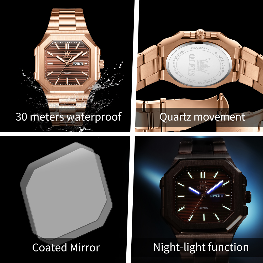 OLEVS Brand Original Square Qu – Luxury Watch Cartier recenzja i cena