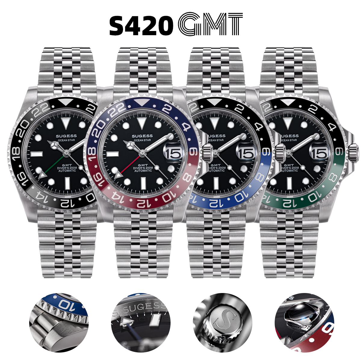 Sugess GMT Diving Watch of Men – Luxury Watch Cartier recenzja i cena