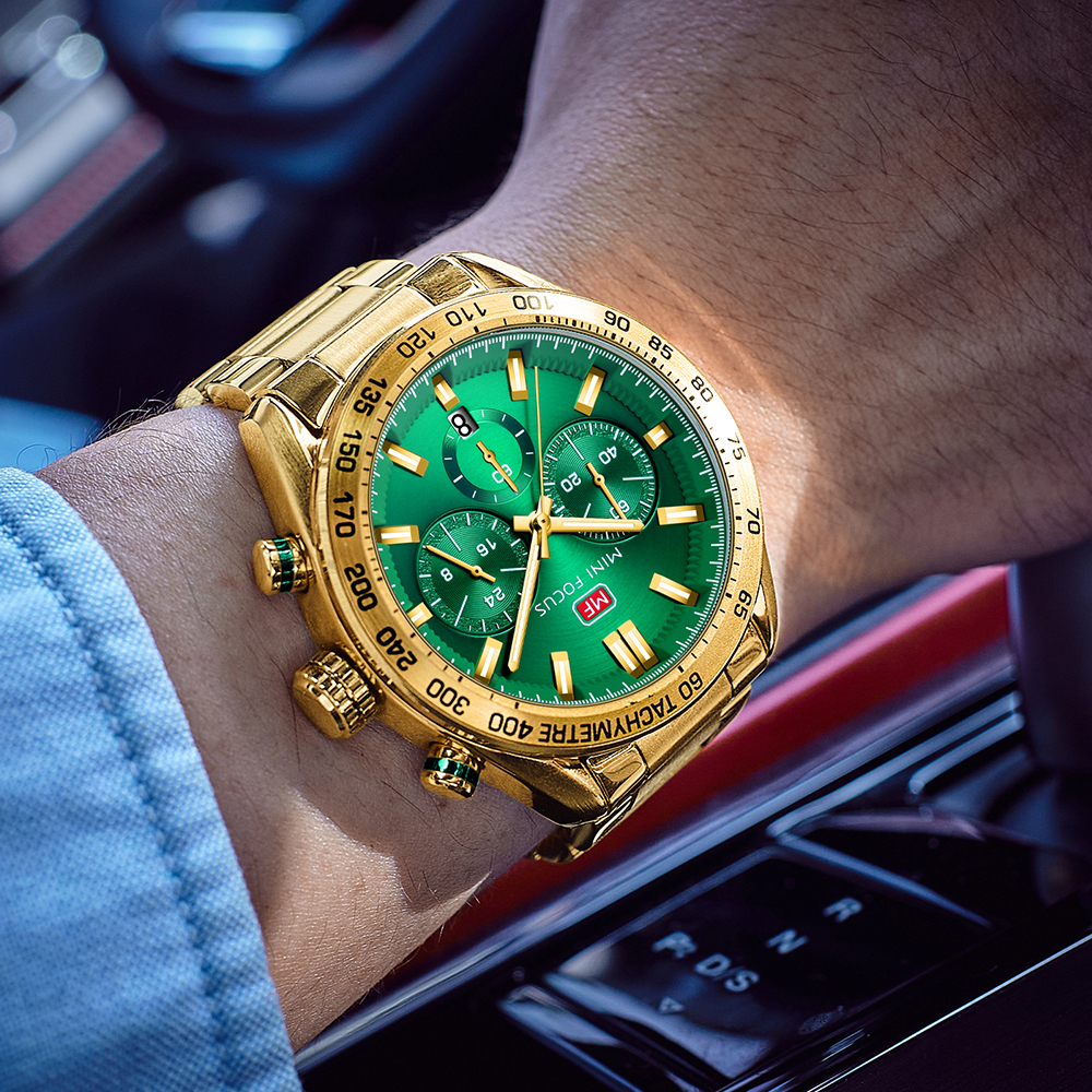 MINI FOCUS Gold Watch for Men  – Luxury Watch Cartier recenzja i cena