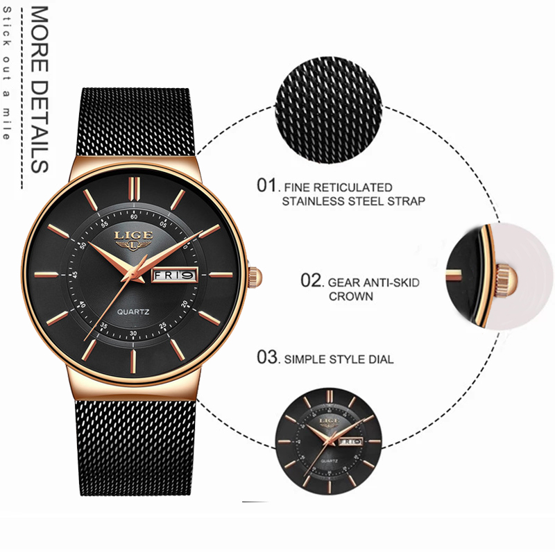 LIGE Women Watches Luxury Bran – Luxury Watch Green recenzja i cena
