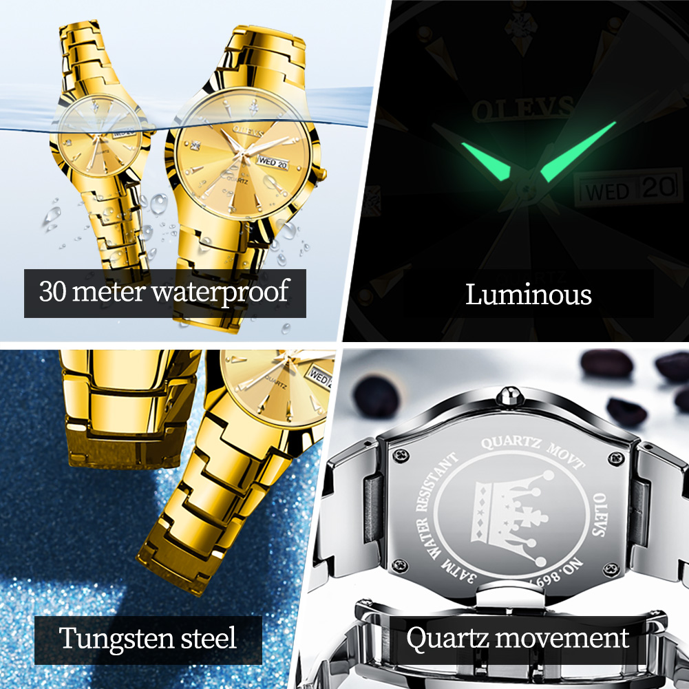 OLEVS TOP Brand Gold Watches f – Luxury Watch Wallpaper recenzja i cena