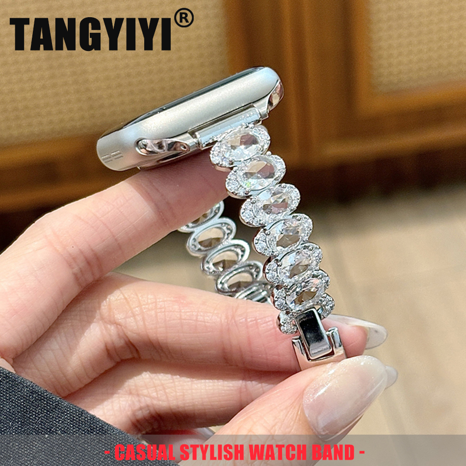 Luxury Oval Full Diamond Brace – Luxury Watch Apple Bands recenzja i cena