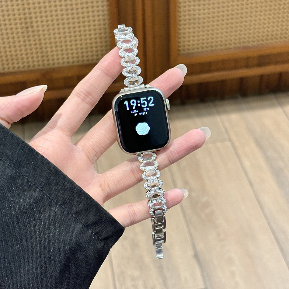 Luxury Oval Full Diamond Brace – Luxury Watch Apple Bands recenzja i cena