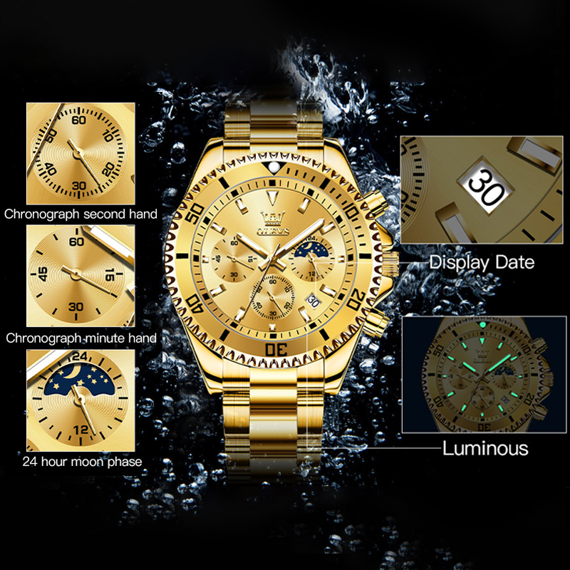 OLEVS Men's Watches Top Brand  – Luxury Watch Cartier recenzja i cena