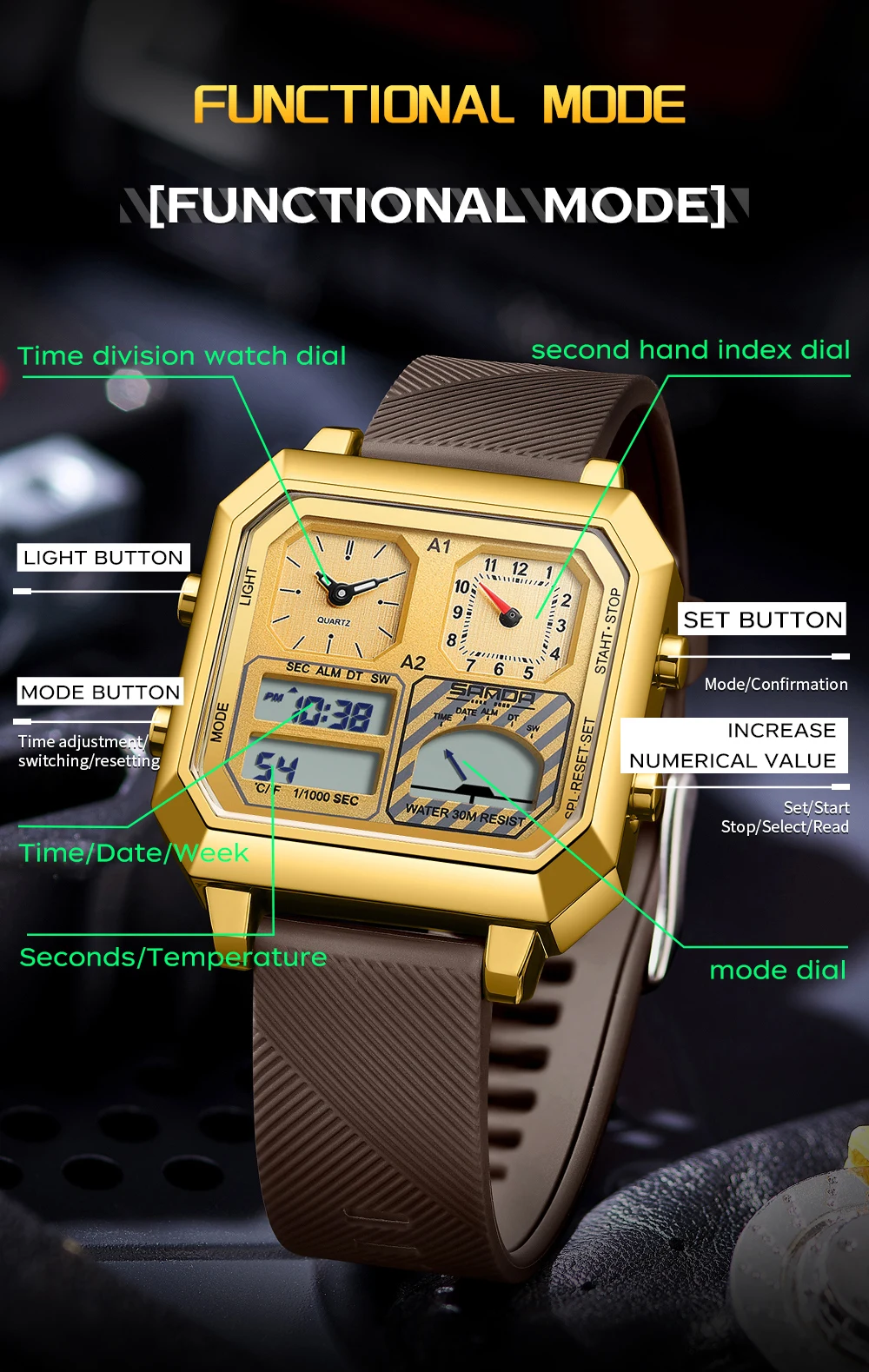 SANDA Top Brand 6210 Fashion M – Luxury Watch Shop recenzja i cena